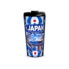 Japan 480ml tumbler front view with country design