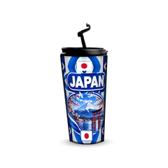 Japan 480ml tumbler with reusable straw