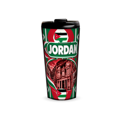 Jordan 480ml tumbler front view with country design