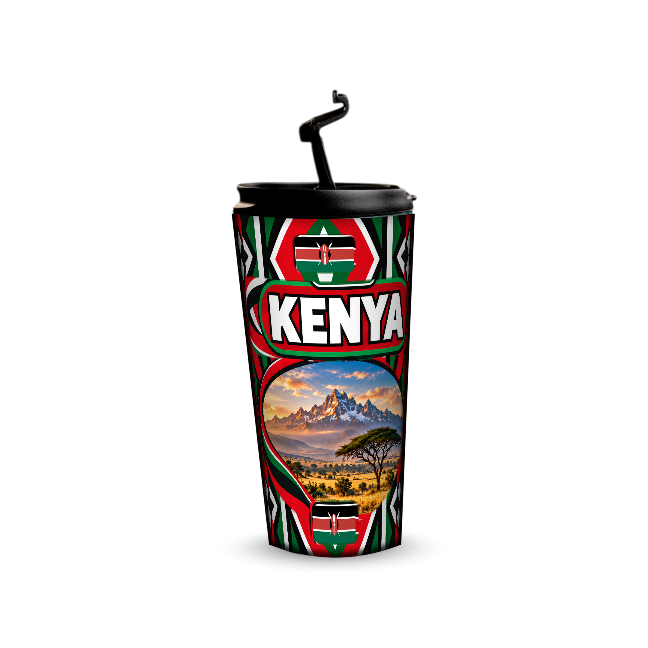 Kenya 480ml tumbler with reusable straw