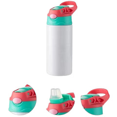 Customizable 350ml Kids Stainless Steel Water Bottle with Pop Lid & Silicone Straw – Eco-Friendly & Leak-Proof