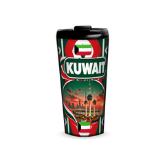 Kuwait 480ml tumbler front view with country design