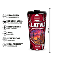 Latvia 480ml insulated tumbler features and size