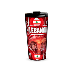 Lebanon 480ml tumbler front view with country design