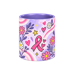 Lilac Pink Club Pinktober Mug – Light Purple, 320ml, centre wrap view