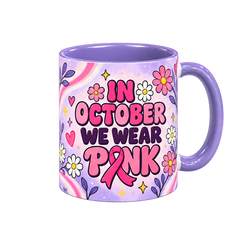 Lilac Pink Club Pinktober Mug – Light Purple, 320ml, right handle view