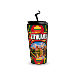Lithuania 480ml tumbler with reusable straw