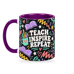 Midnight Bright Ideas Teacher Mug – 320ml — left view on a transparent background