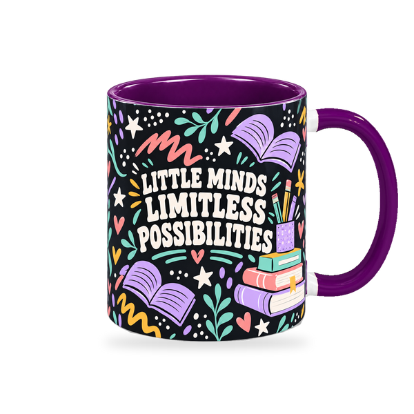 Midnight Bright Ideas Teacher Mug – 320ml, right view on a transparent background
