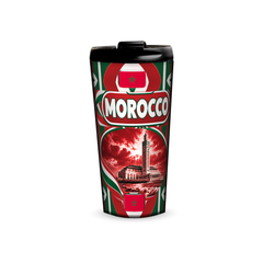 Morocco 480ml tumbler front view with country design