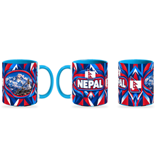 Nepal Mug – 320ml — three matching angles together on a white background with a soft shadow