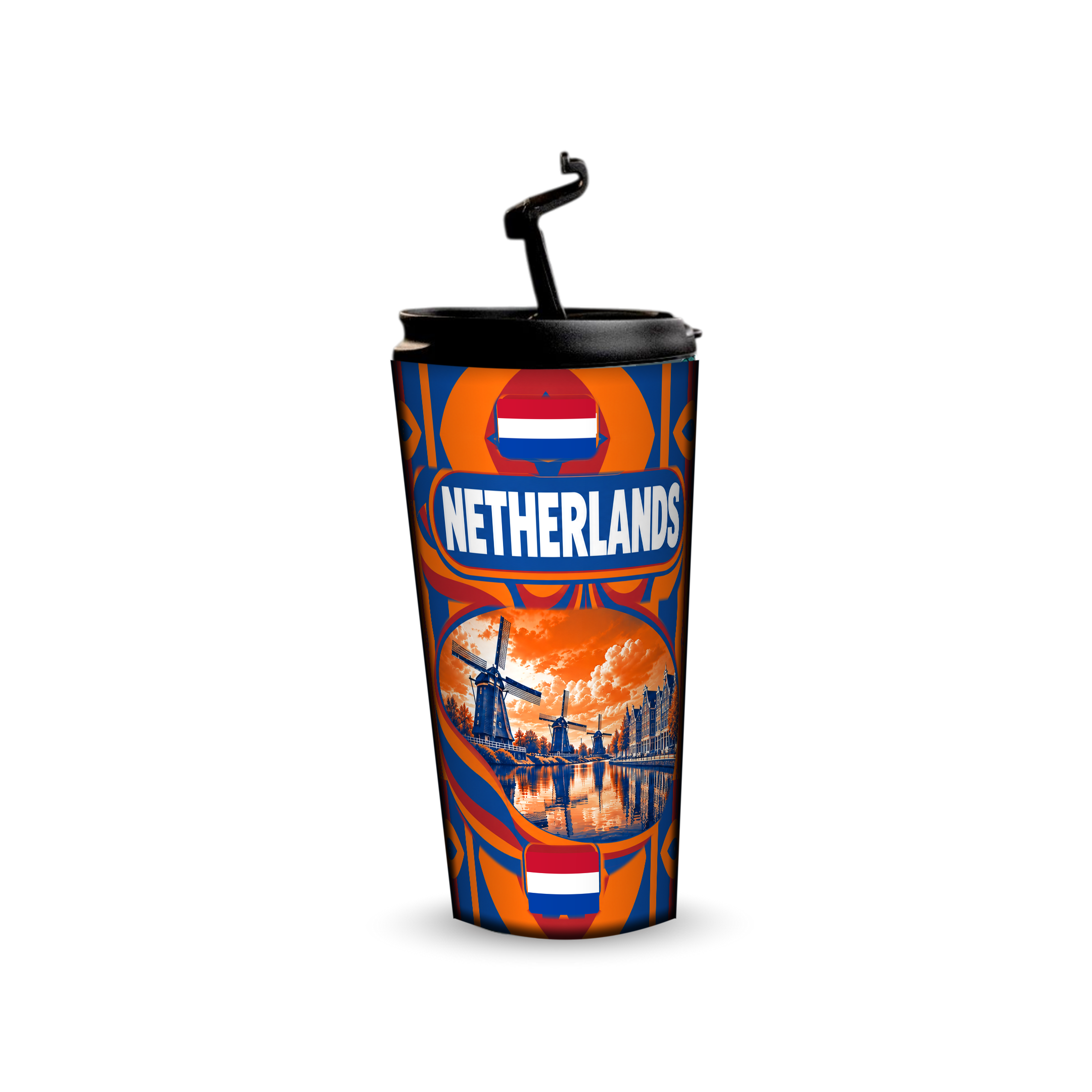 Netherlands 480ml tumbler with reusable straw