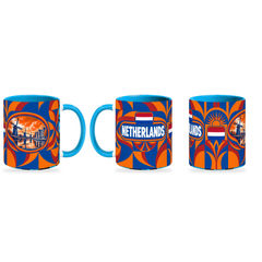 Netherlands Mug – 320ml — three matching angles together on white with a soft shadow
