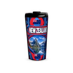 New Zealand 480ml tumbler front view with country design