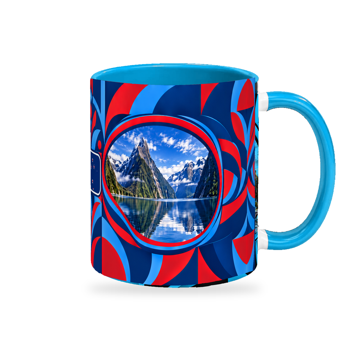 New Zealand Mug – 320ml — right-handle view on white with a soft shadow