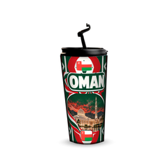 Oman 480ml tumbler with reusable straw