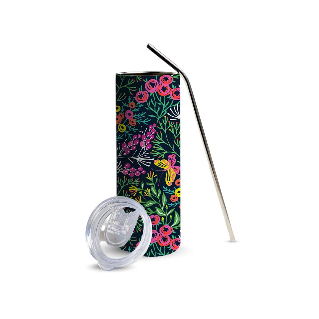 Wild Garden 600ml Tumbler with Straw Fann Bliss