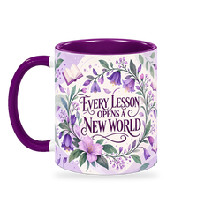 Orchid Knowledge Teacher Mug – 320ml — left view on a transparent background
