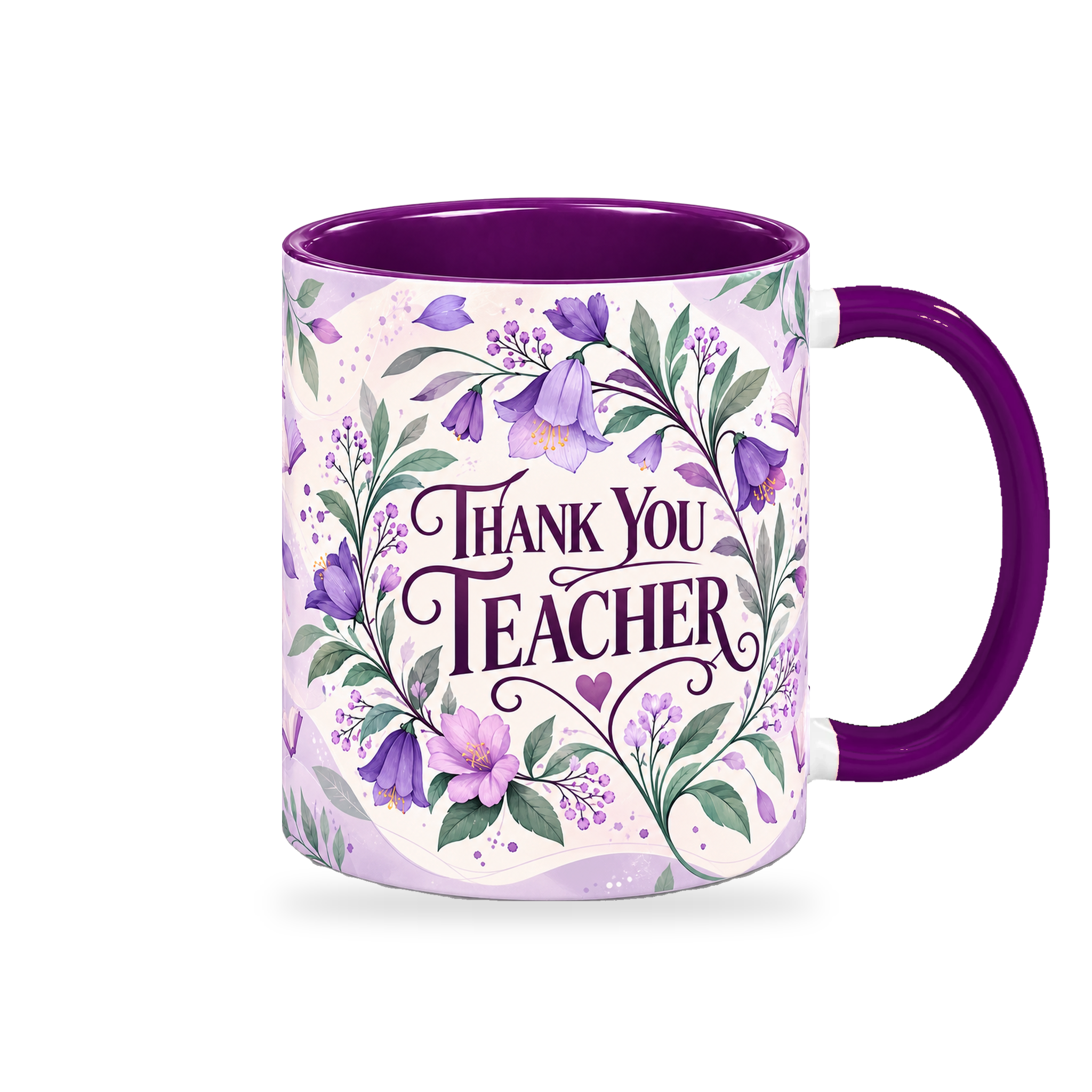 Orchid Knowledge Teacher Mug – 320ml — right view on a transparent background