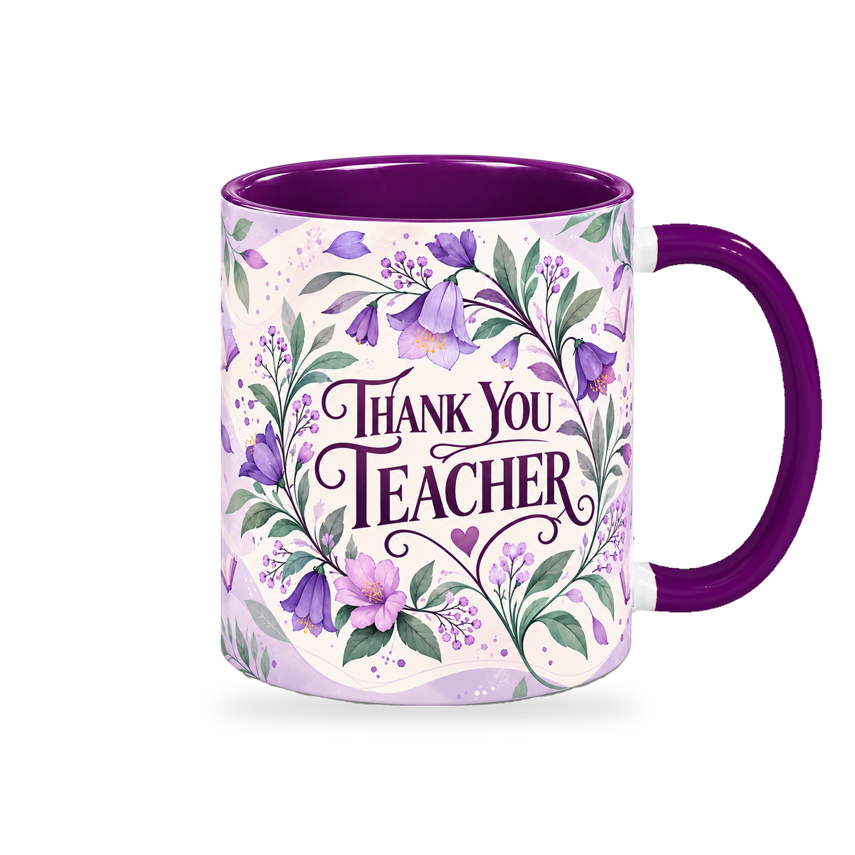 Orchid Knowledge Teacher Mug – 320ml — right view on a transparent background