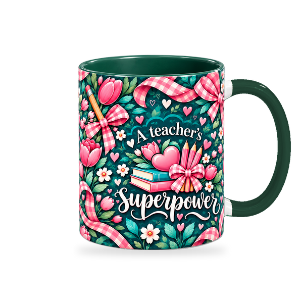 Patient Hearts Mug – 320ml, right view on a transparent background