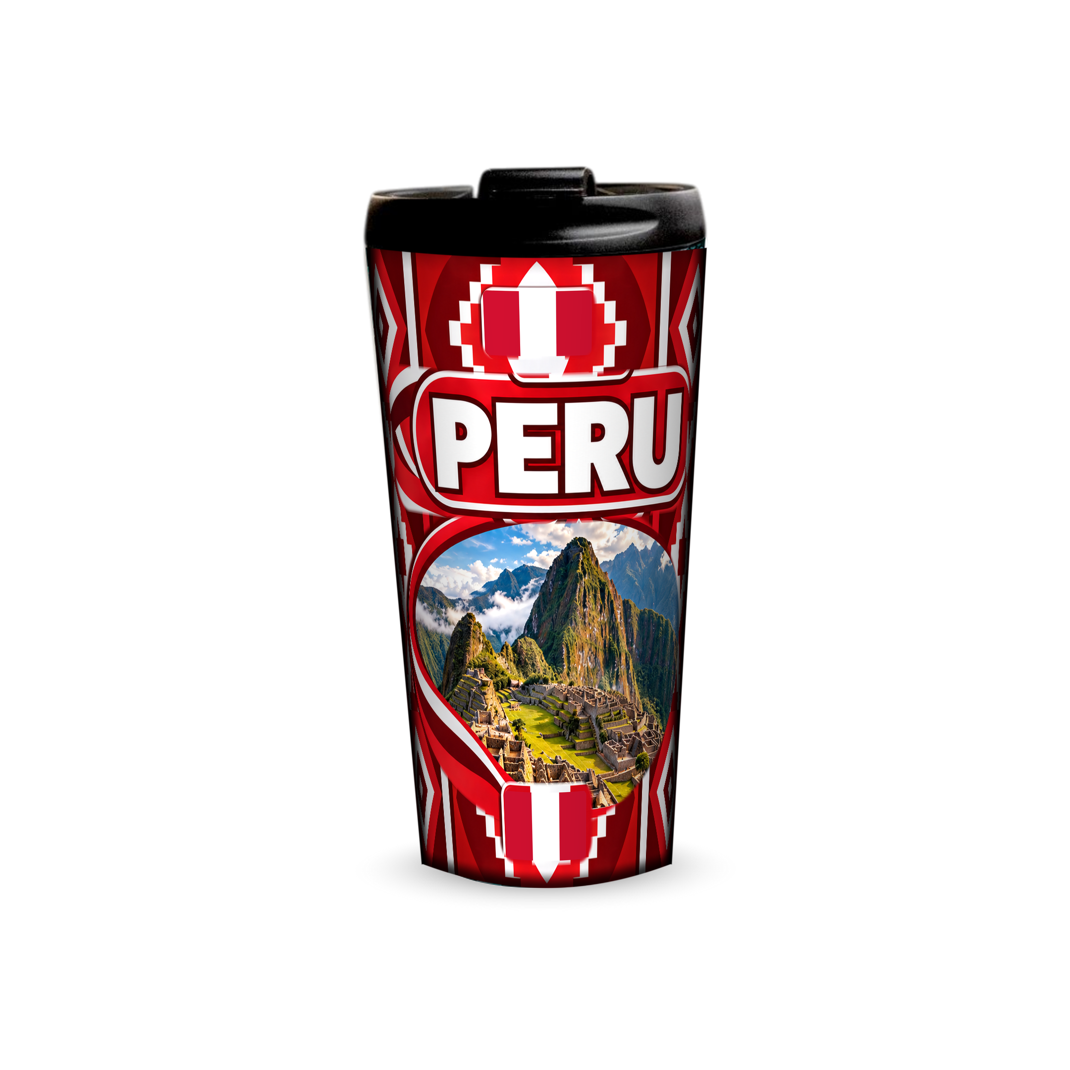 Peru 480ml tumbler front view with country design