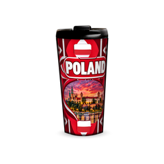 Poland 480ml tumbler front view with country design