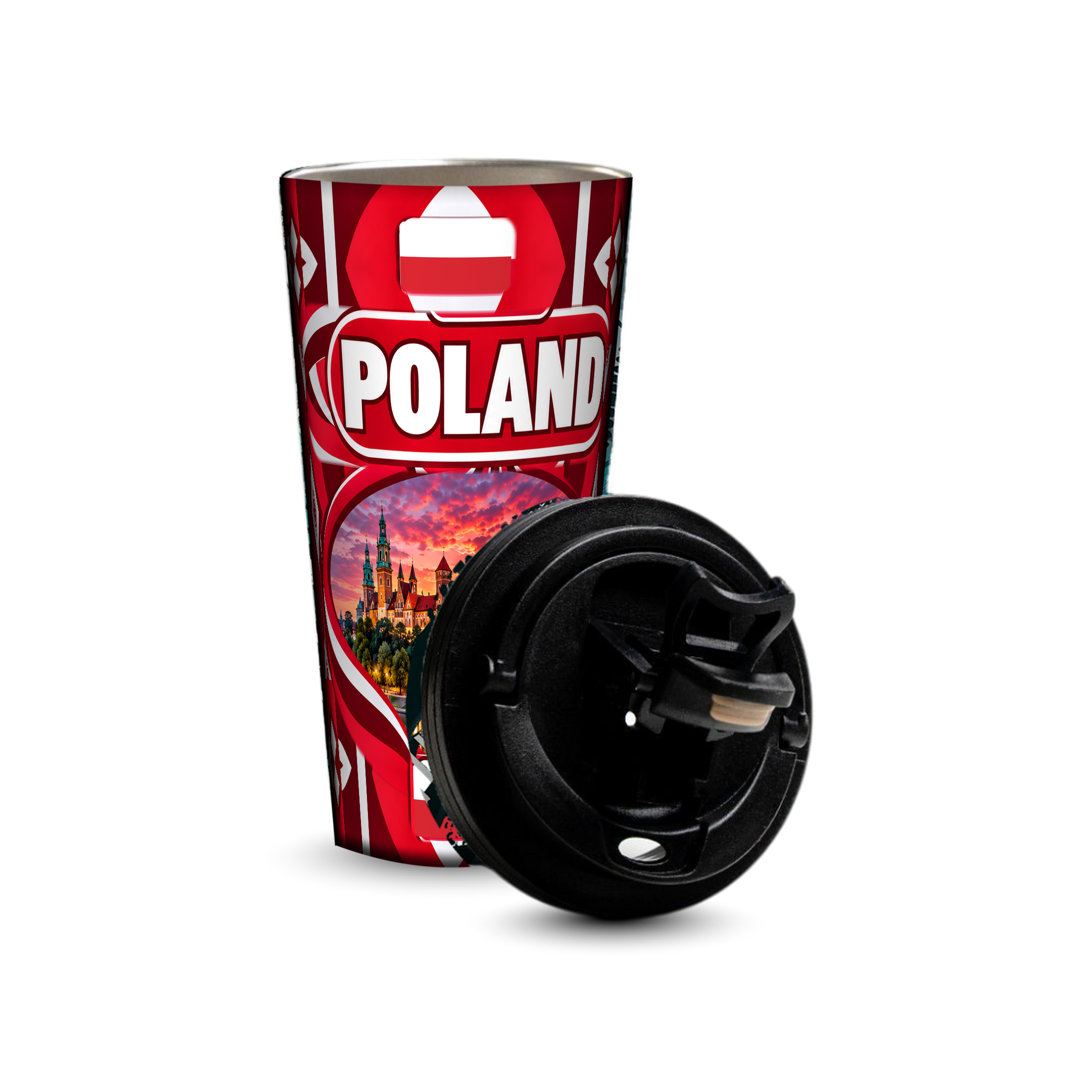 Poland 480ml tumbler with removable leak-proof lid