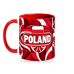 Poland Mug – 320ml — left-handle view on a white background with a soft shadow