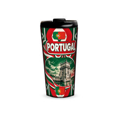 Portugal 480ml tumbler front view with country design