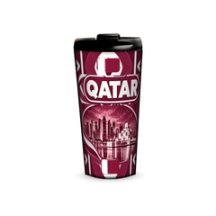 Qatar 480ml tumbler front view with country design