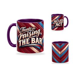 Raising The Bar Mug – 320ml, Purple ceramic mug, opposite-side of the Teacher’s Day artwork