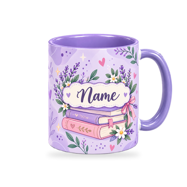 Reading Nook Teacher Mug – 320ml, right view on a transparent background