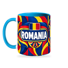 Romania Mug – 320ml — left-handle view on white with a soft shadow