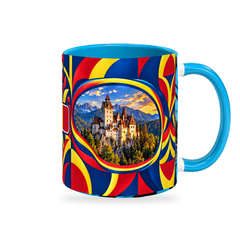 Romania Mug – 320ml — right-handle view on white with a soft shadow