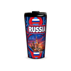 Russia 480ml tumbler front view with country design