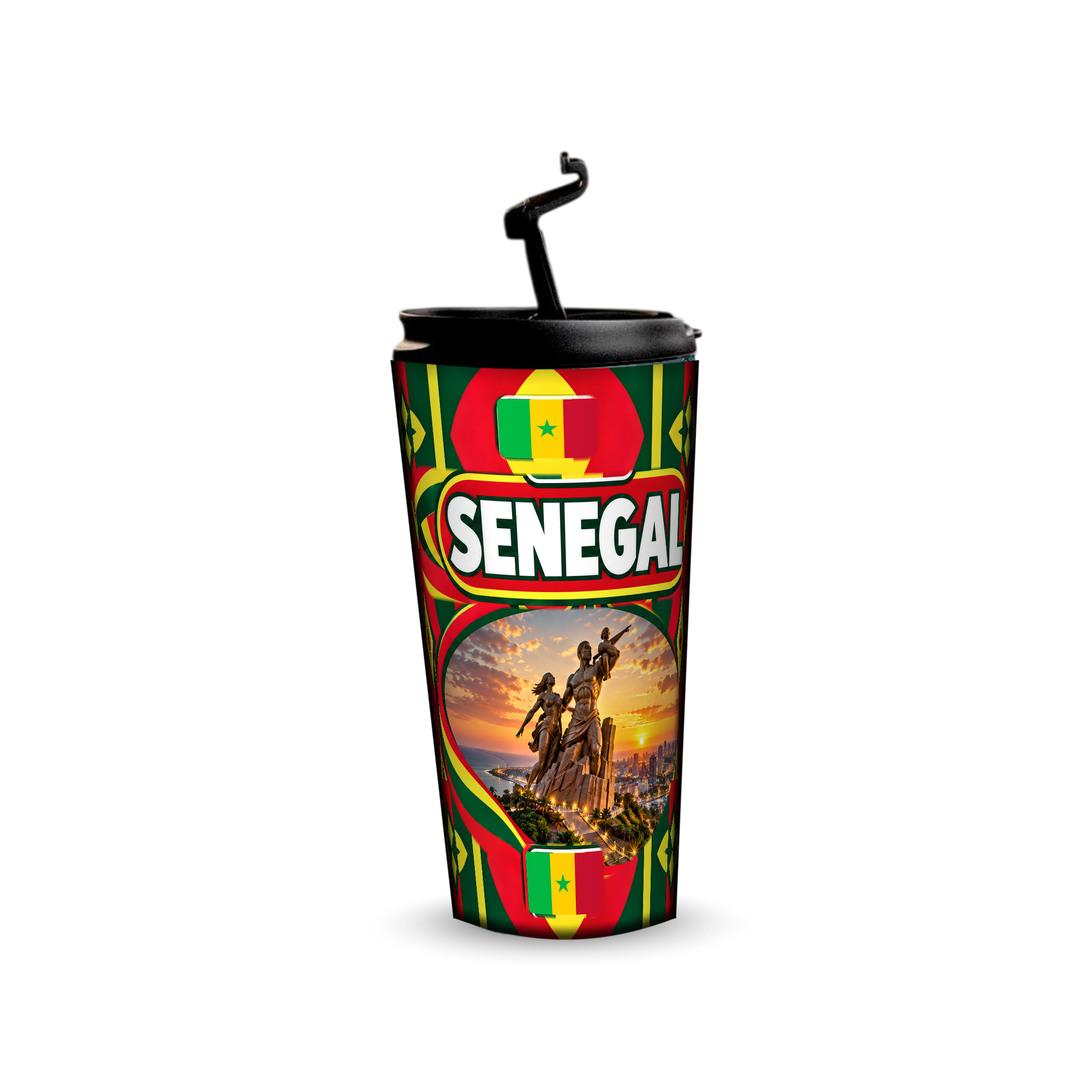 Senegal 480ml tumbler with reusable straw