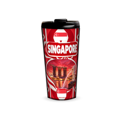 Singapore 480ml tumbler front view with country design