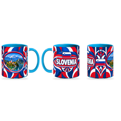 Slovenia Mug – 320ml — three matching angles together on white with a soft shadow