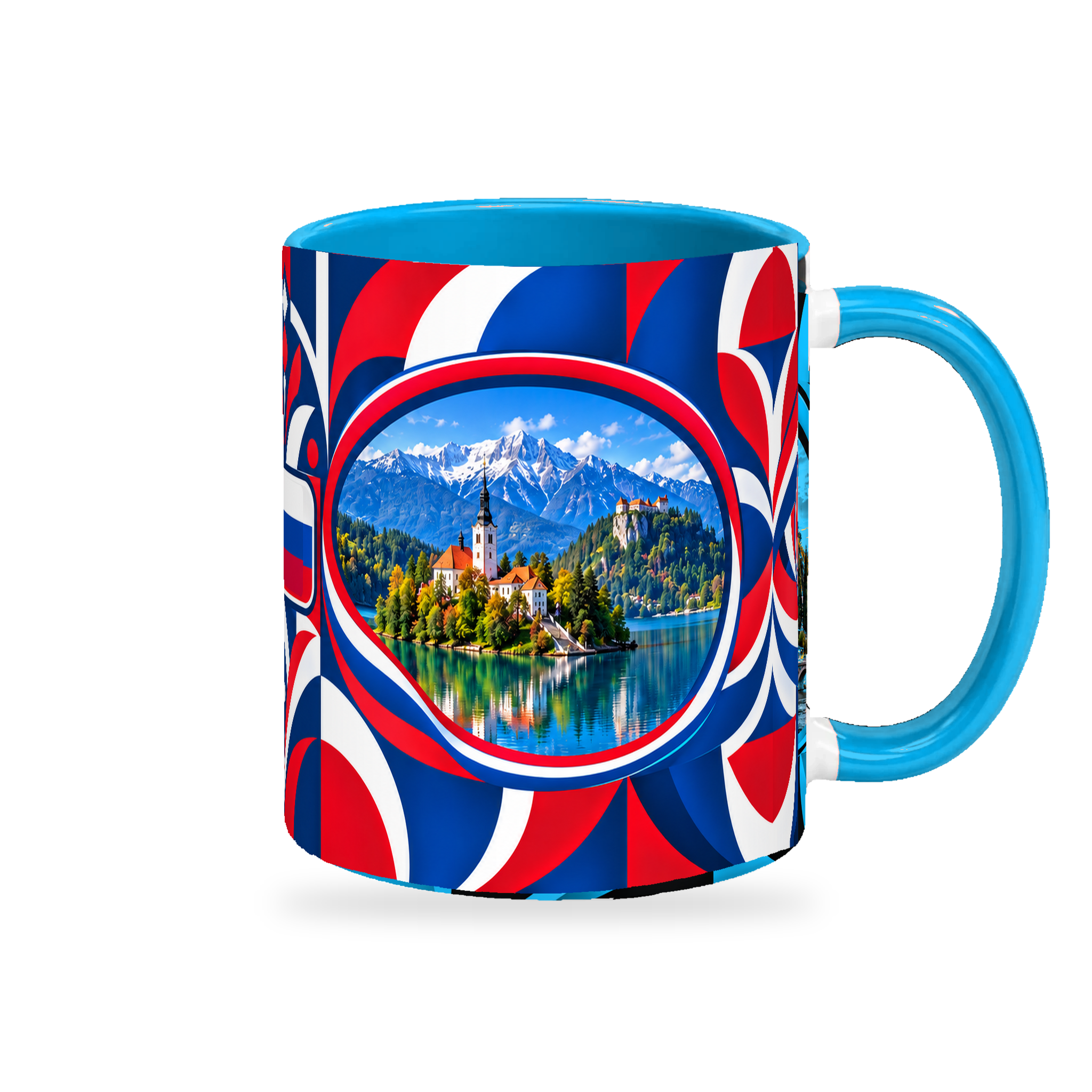 Slovenia Mug – 320ml — right-handle view on white with a soft shadow