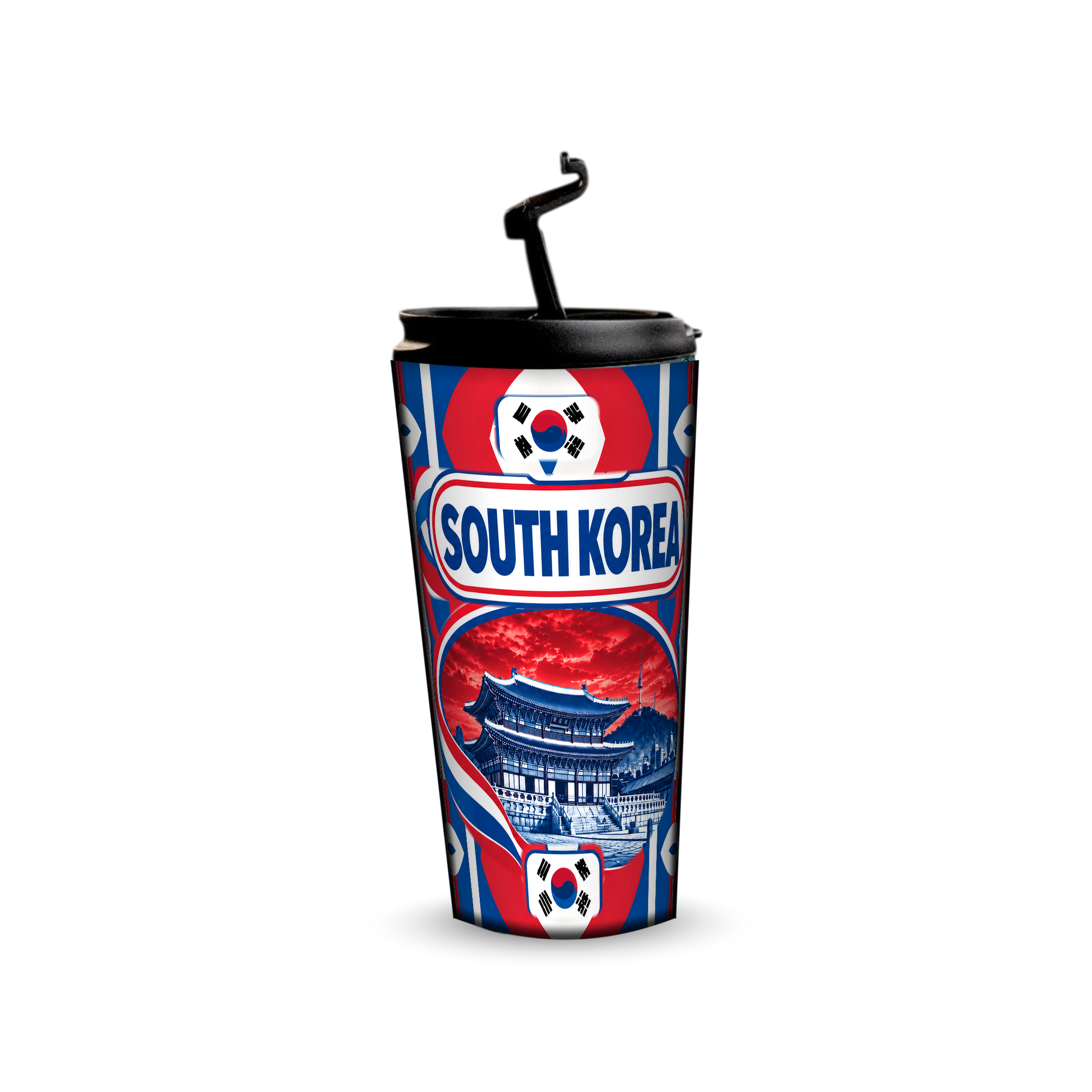 South Korea 480ml tumbler with reusable straw
