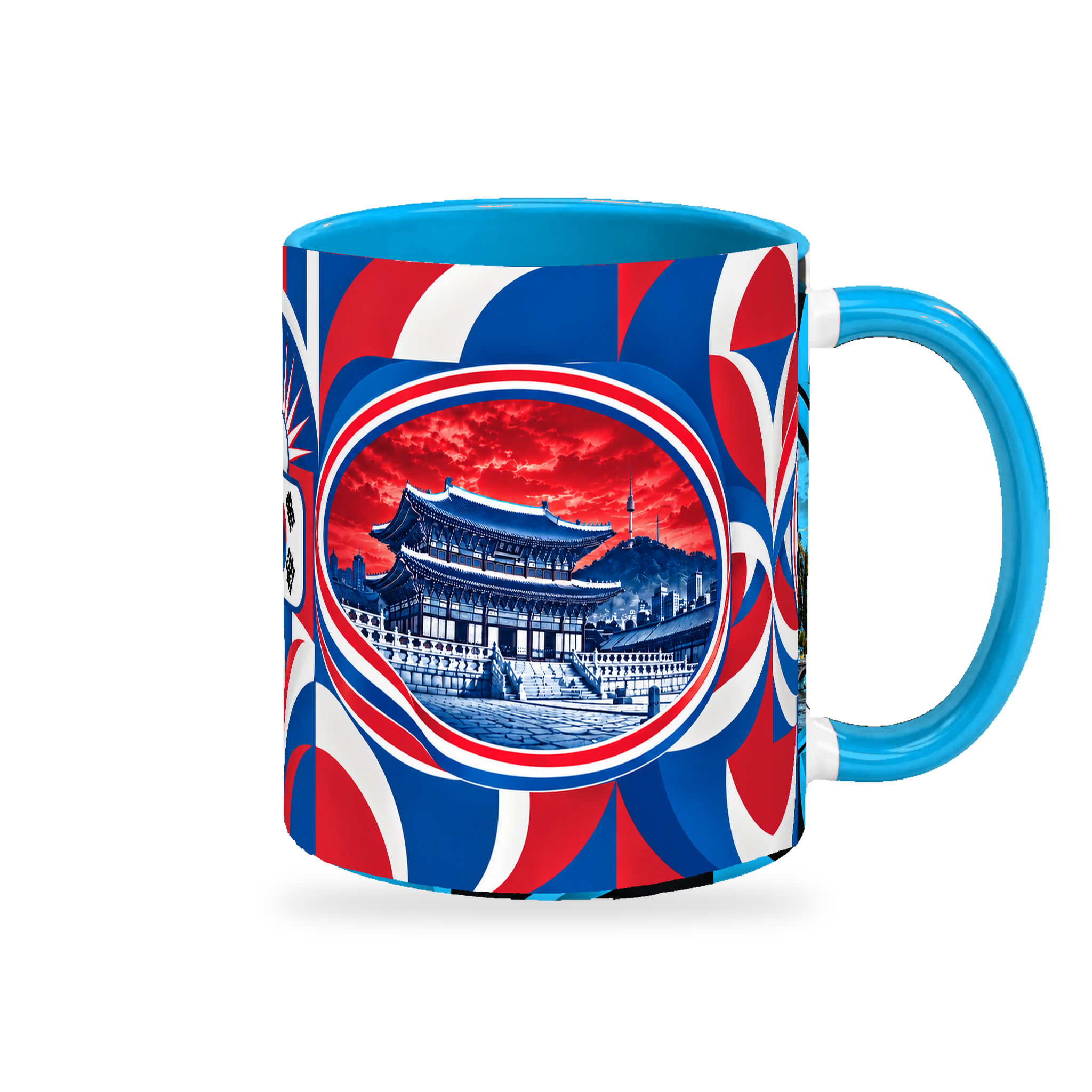 South Korea Mug – 320ml — right-handle view on white with a soft shadow