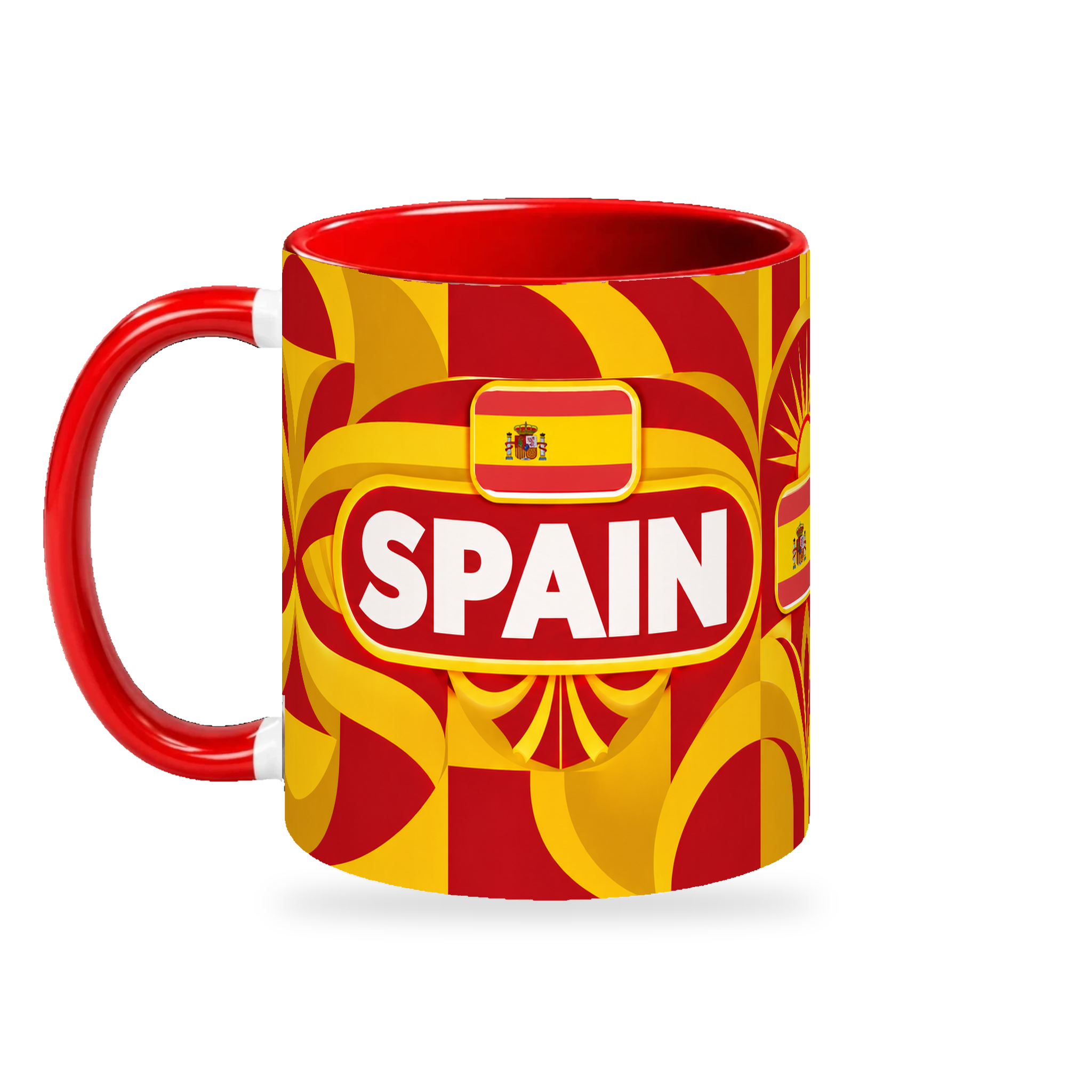 Spain Mug – 320ml — left-handle view on a white background with a soft shadow