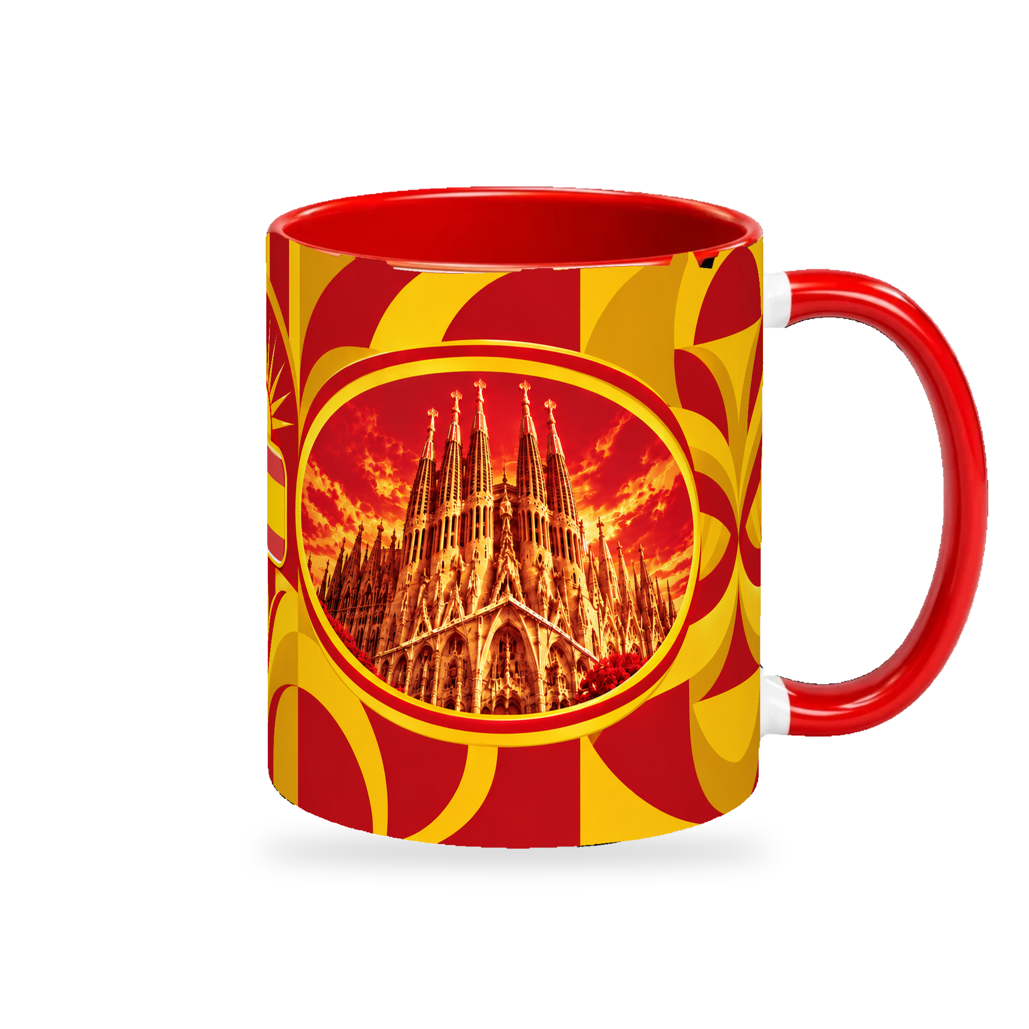 Spain Mug – 320ml — right-handle view on a white background with a soft shadow