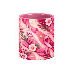 Still Blooming Pinktober Mug – Pink, 320ml, centre wrap view