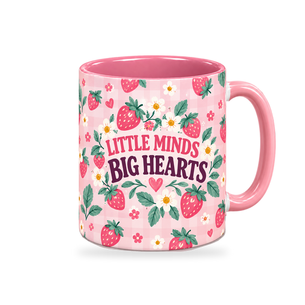 Strawberry Classroom Teacher Mug – 320ml, right view on a transparent background