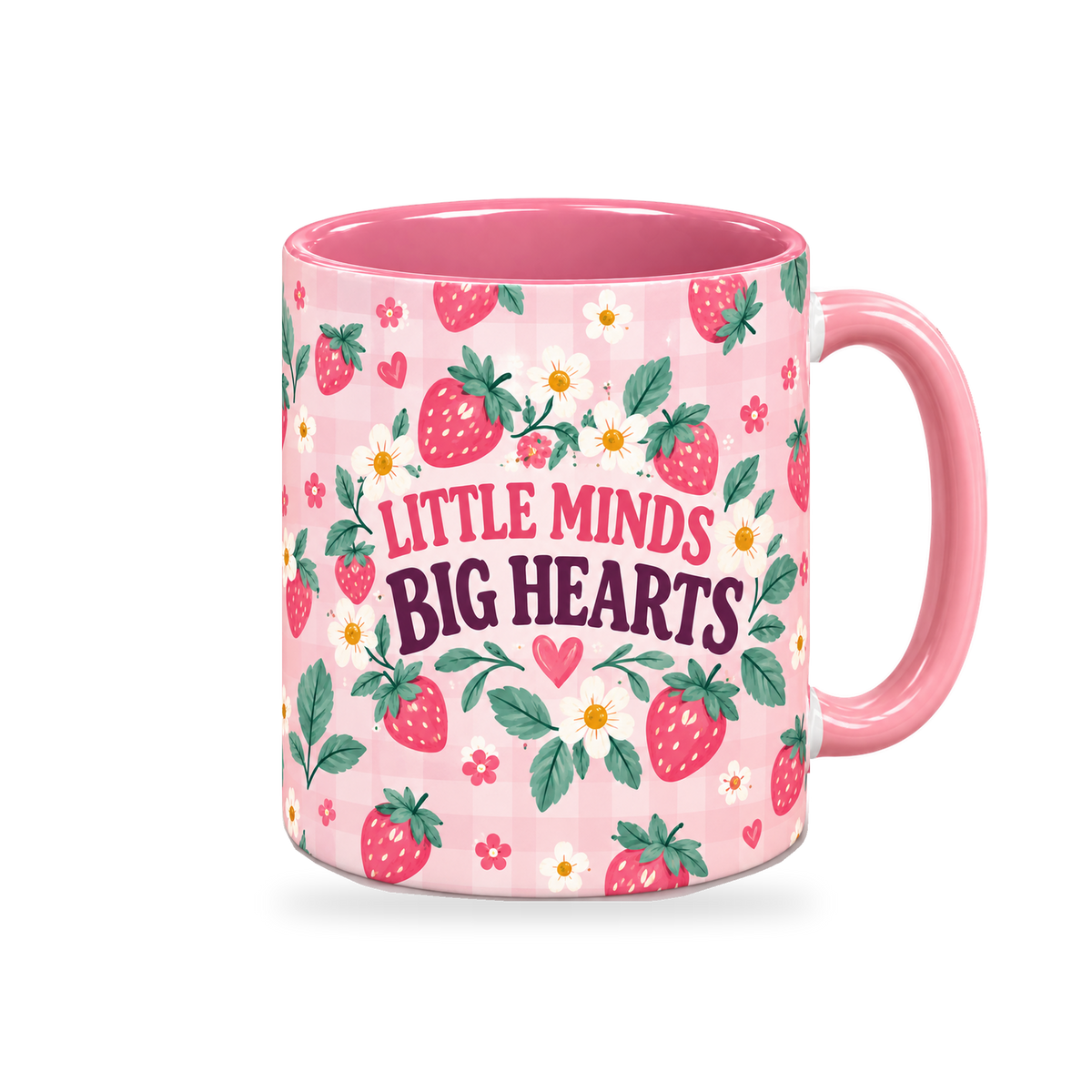Strawberry Classroom Teacher Mug – 320ml — right view on a transparent background