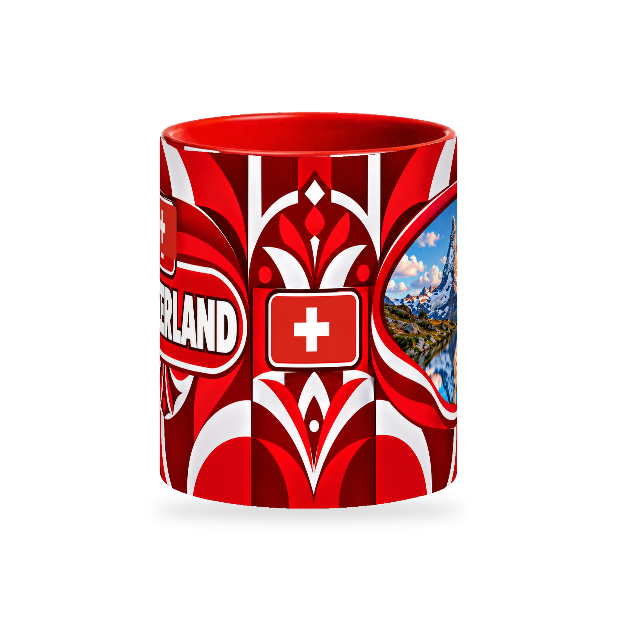 Switzerland Mug – 320ml — centre view on a white background with a soft shadow
