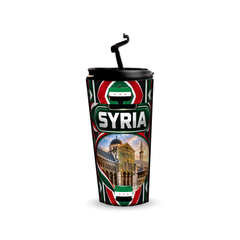 Syria 480ml tumbler with reusable straw