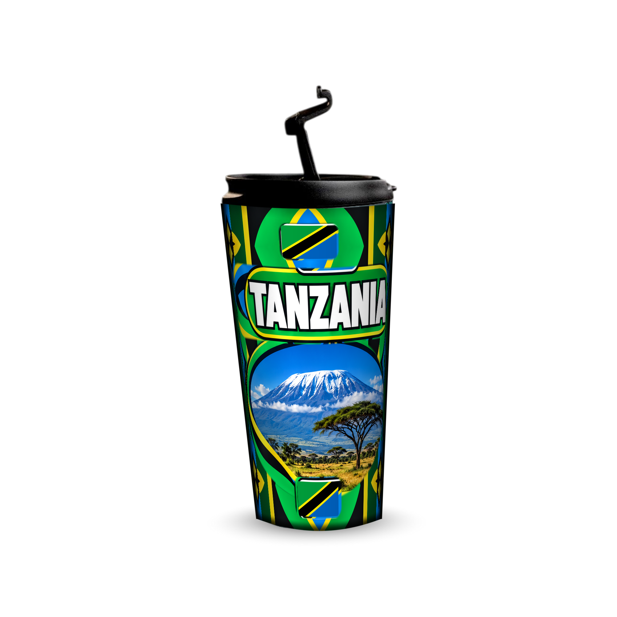 Tanzania 480ml tumbler with reusable straw